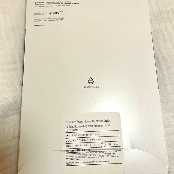 NWT Sheertex Classic Super-Sheer Rip-Resist Tights - Picture 2 of 3